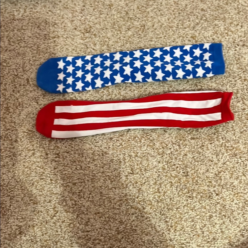 Patriotic Star and Stripe Socks